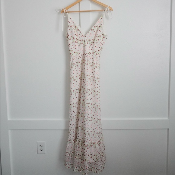 Dress The Population Sunny Embroidered Floral Tie Shoulder Dress - Picture 2 of 4